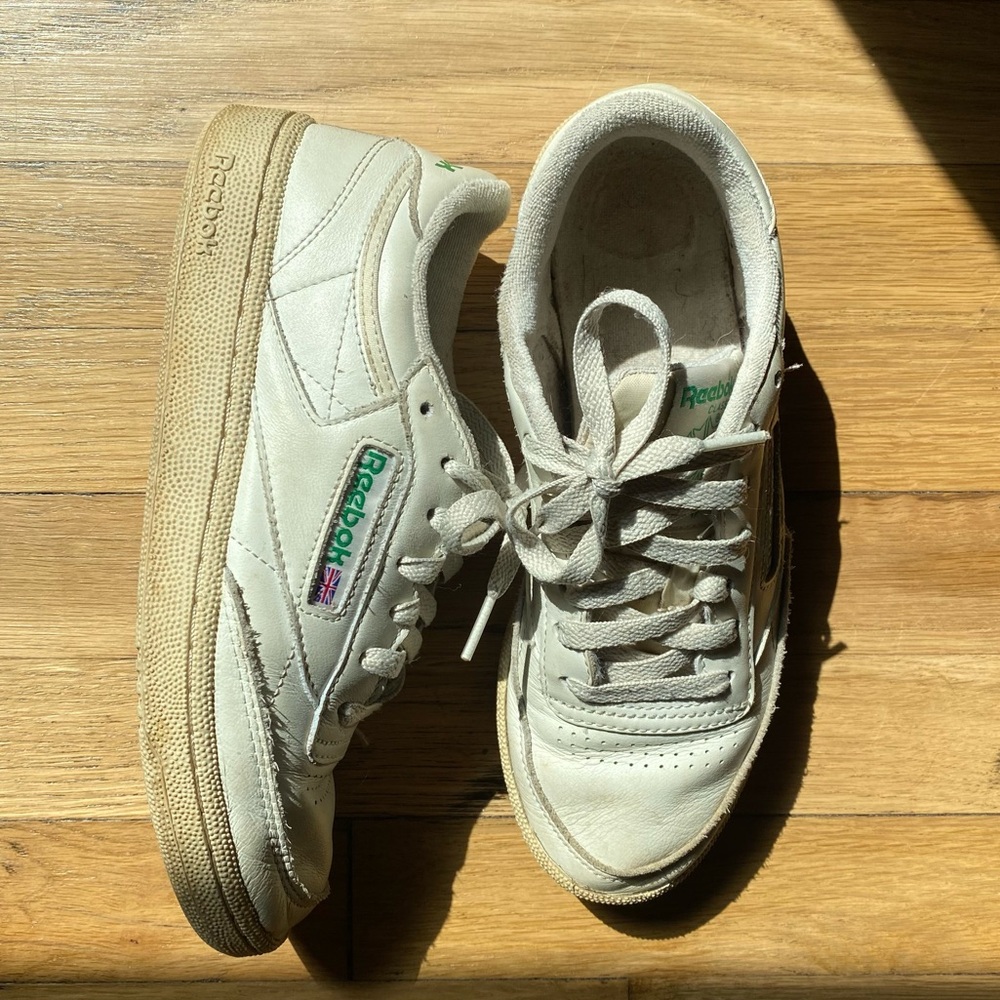 Reebok Club C 85 white sneakers.